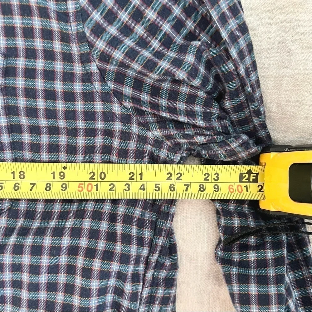 J. Crew Slim Men’s Blue and White Checkered Casual Button Down Shirt Size Large